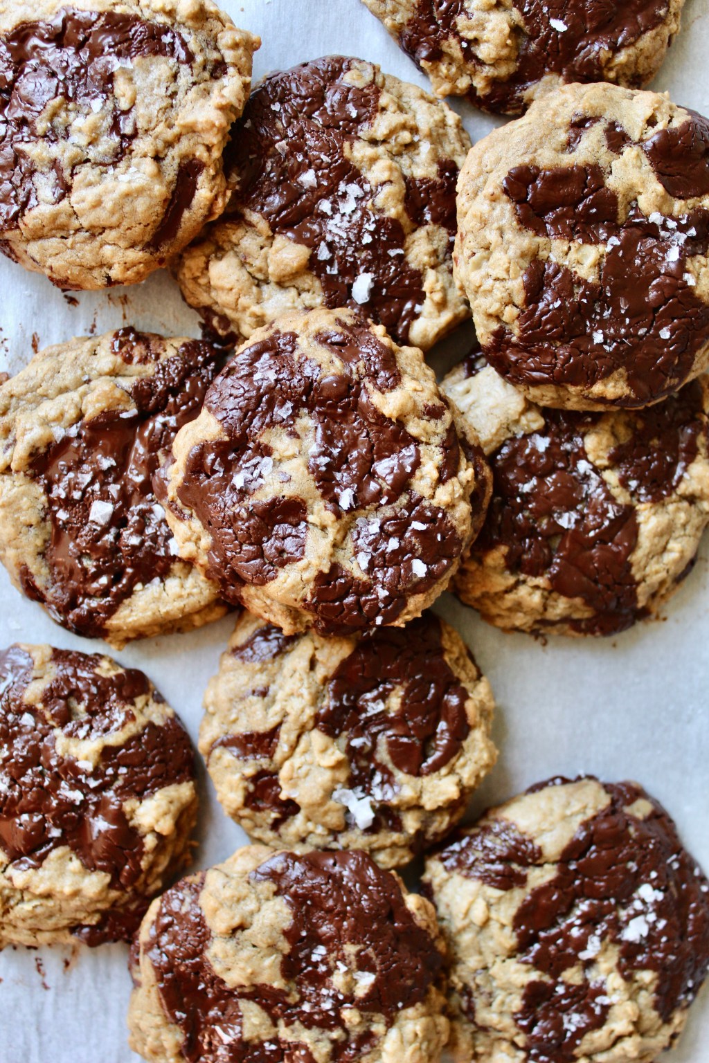Salted Chocolate Chip Oatmeal&nbsp;Cookies